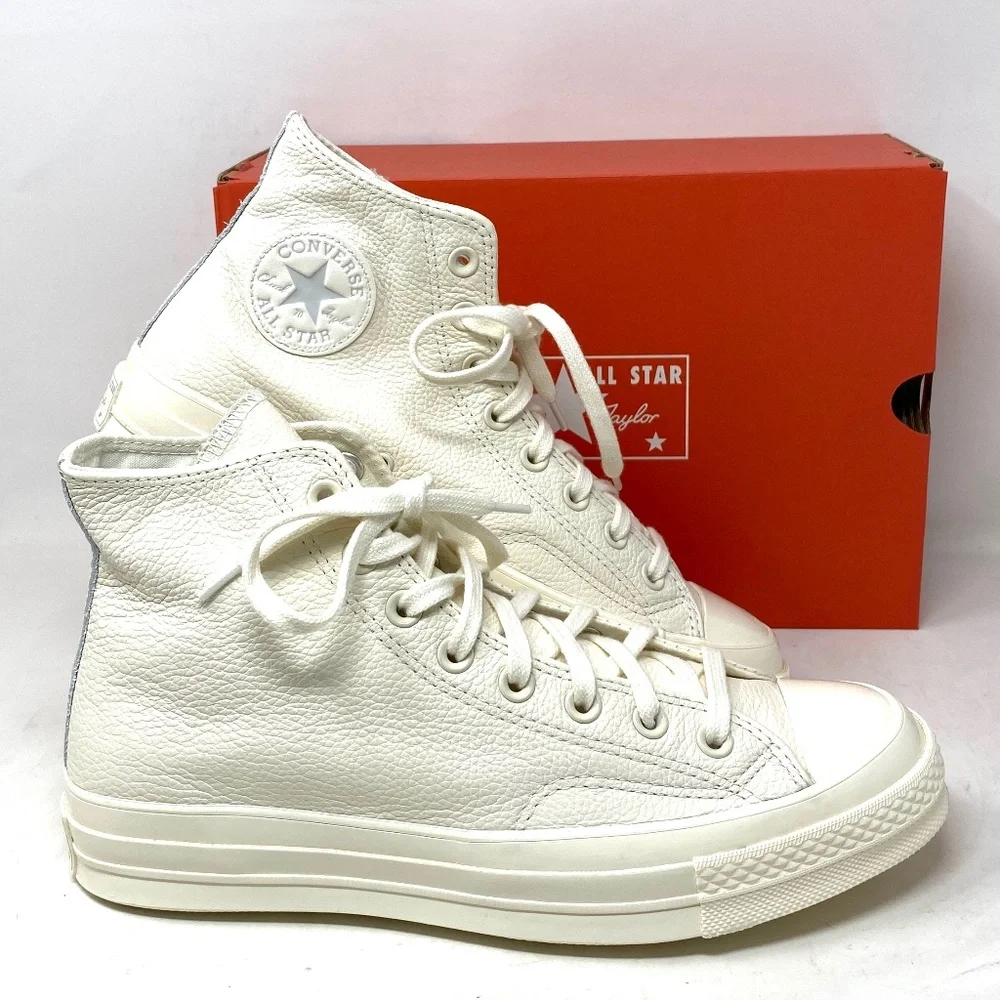 Converse Chuck 70 Sneakers For Women Leather Egret Shoes High Top Casual A00731C